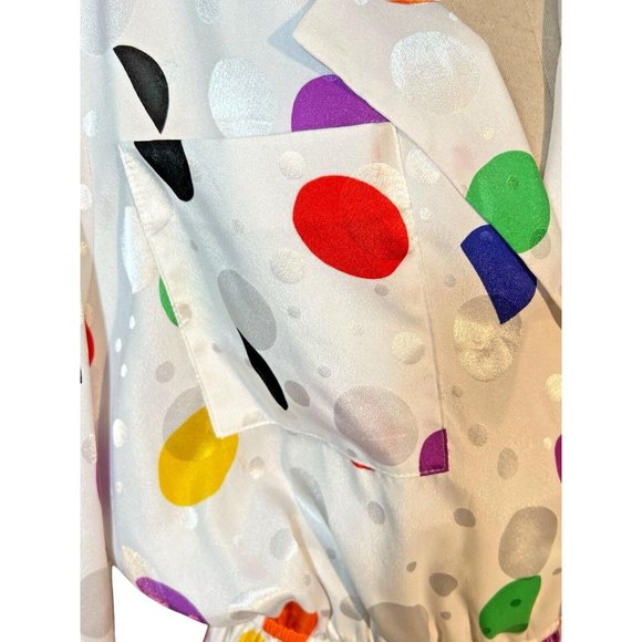 Womens J Ellis Limited Polka Dot Shirtwaist Dress Size 14 Long Sleeve Pullover - Picture 5 of 9